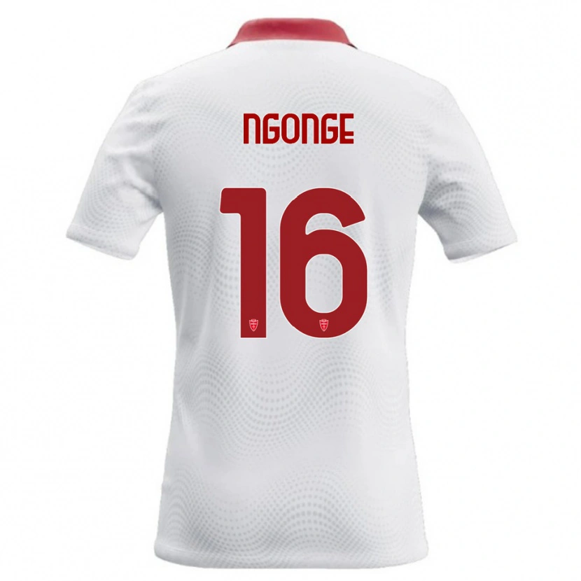 Danxen Heren Cyril Ngonge #16 Wit Rood Uitshirt Uittenue 2026/27 T-Shirt