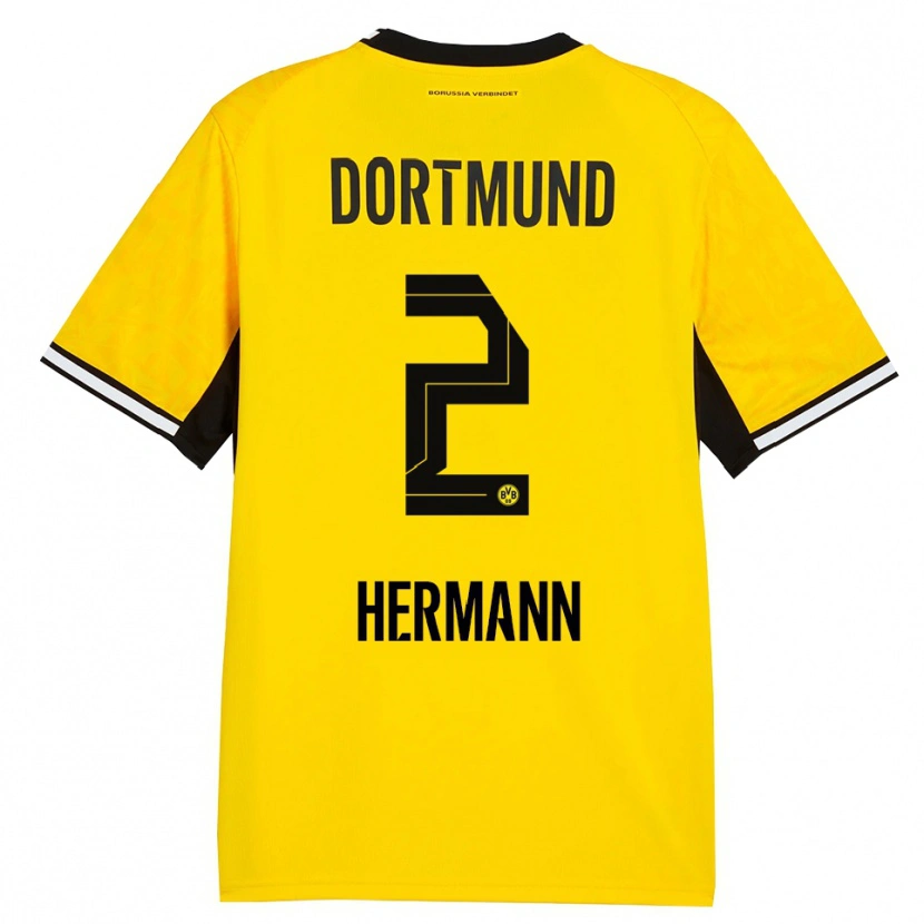 Danxen Heren Ben Hermann #2 Geel Zwart Wit Thuisshirt Thuistenue 2026/27 T-Shirt