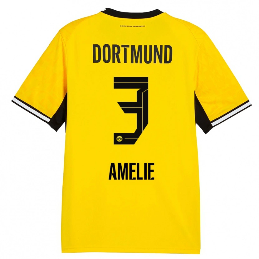 Danxen Heren Berger Amelie #3 Geel Zwart Wit Thuisshirt Thuistenue 2026/27 T-Shirt