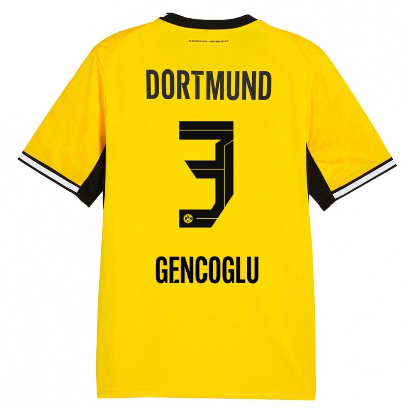 Danxen Heren Tekin Gencoglu #3 Geel Zwart Wit Thuisshirt Thuistenue 2026/27 T-Shirt