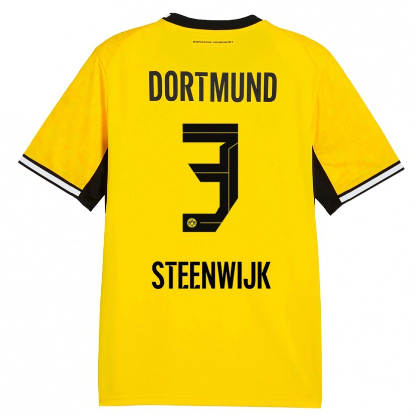 Danxen Heren Jenske Steenwijk #3 Geel Zwart Wit Thuisshirt Thuistenue 2026/27 T-Shirt
