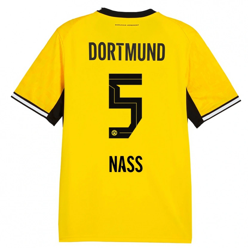 Danxen Heren Maximilian Nass #5 Geel Zwart Wit Thuisshirt Thuistenue 2026/27 T-Shirt