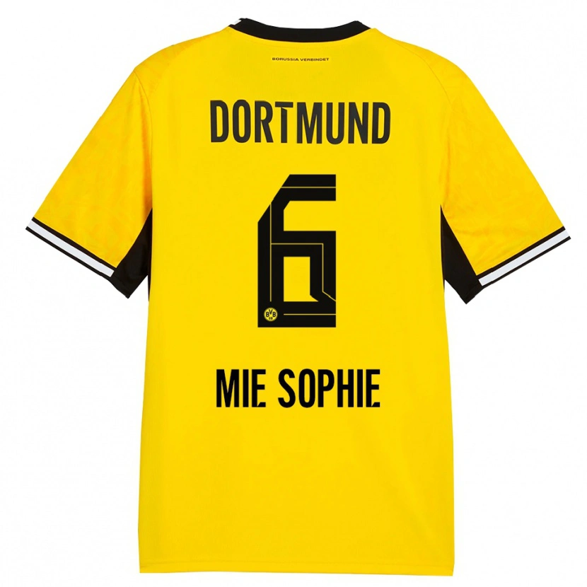 Danxen Heren Sando Mie Sophie #6 Geel Zwart Wit Thuisshirt Thuistenue 2026/27 T-Shirt