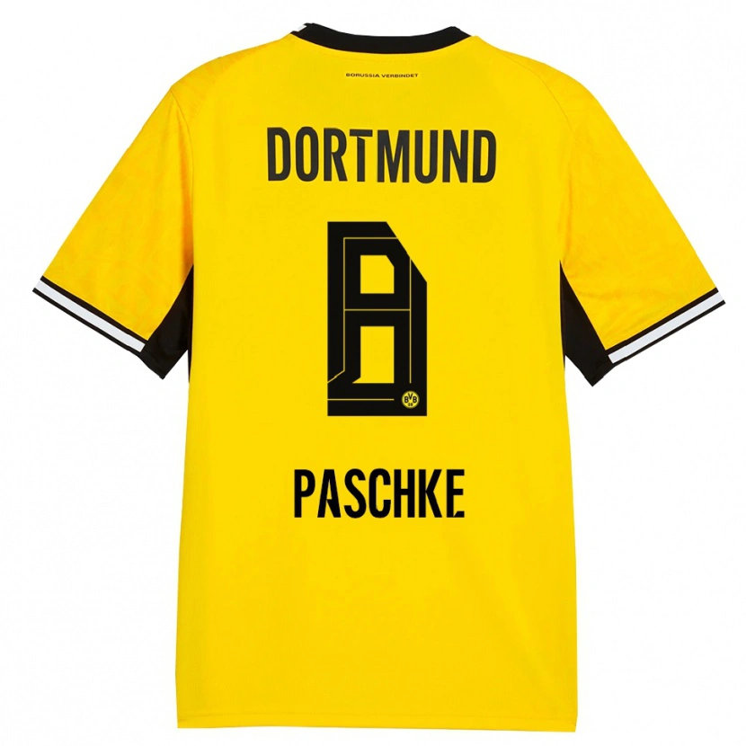 Danxen Heren Felix Paschke #8 Geel Zwart Wit Thuisshirt Thuistenue 2026/27 T-Shirt