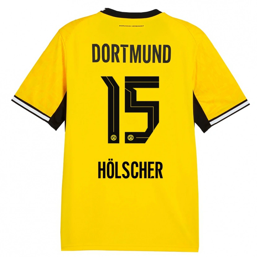Danxen Heren Mats Hölscher #15 Geel Zwart Wit Thuisshirt Thuistenue 2026/27 T-Shirt