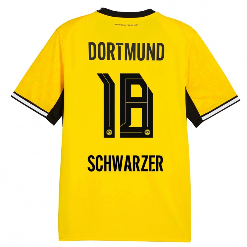 Danxen Heren Jonas Schwarzer #18 Geel Zwart Wit Thuisshirt Thuistenue 2026/27 T-Shirt