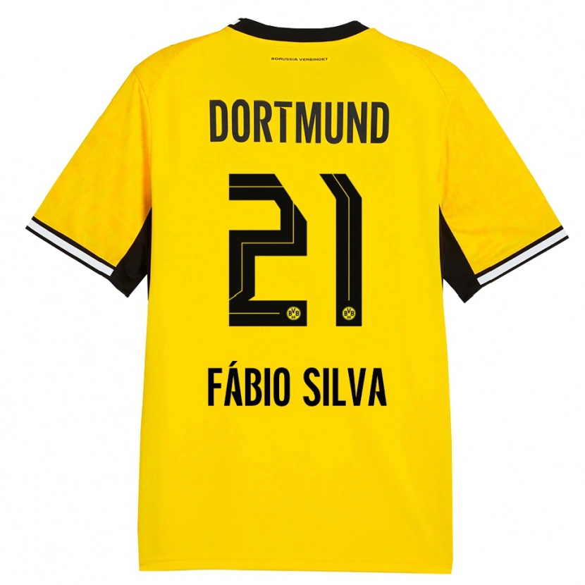Danxen Heren Fábio Silva #21 Geel Zwart Wit Thuisshirt Thuistenue 2026/27 T-Shirt
