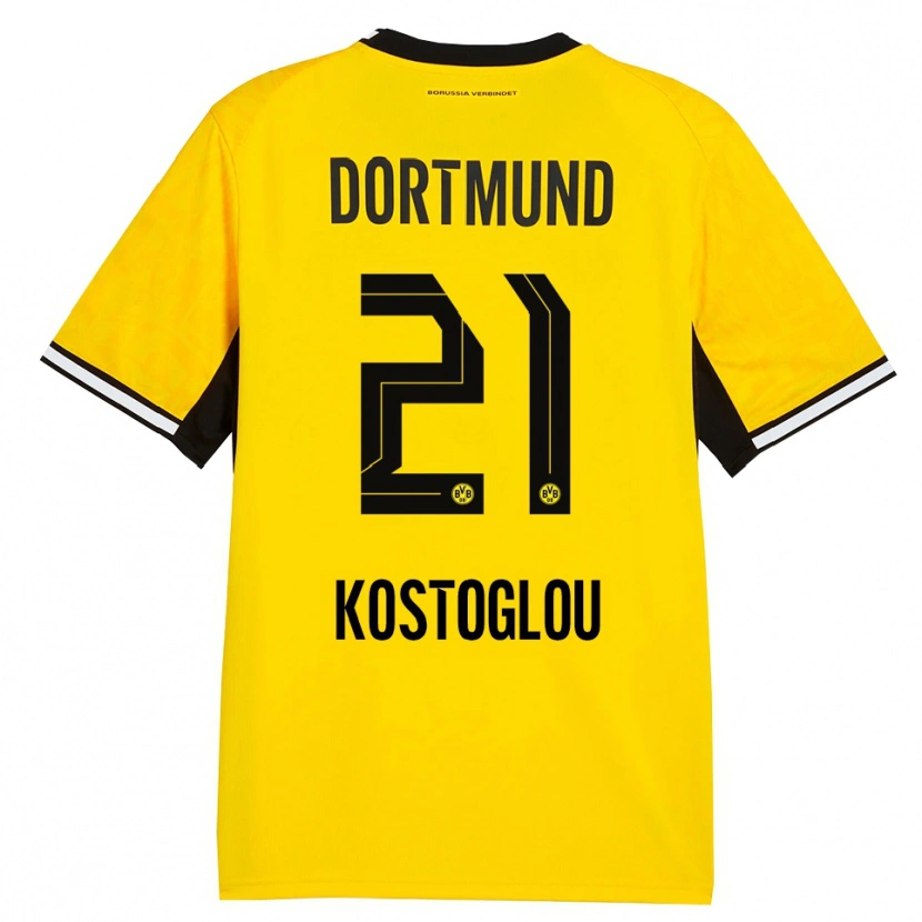 Danxen Heren Christos Kostoglou #21 Geel Zwart Wit Thuisshirt Thuistenue 2026/27 T-Shirt