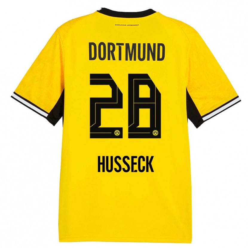 Danxen Heren Jonah Husseck #28 Geel Zwart Wit Thuisshirt Thuistenue 2026/27 T-Shirt