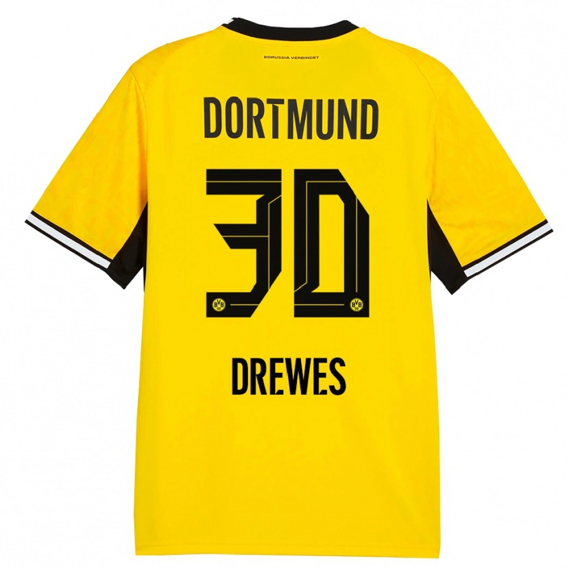 Danxen Heren Patrick Drewes #30 Geel Zwart Wit Thuisshirt Thuistenue 2026/27 T-Shirt