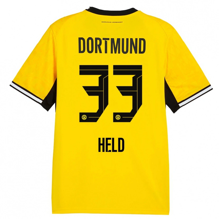 Danxen Heren Aaron Held #33 Geel Zwart Wit Thuisshirt Thuistenue 2026/27 T-Shirt
