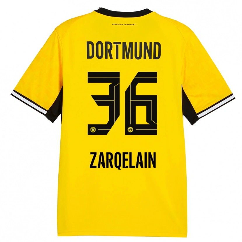 Danxen Heren Fadi Zarqelain #36 Geel Zwart Wit Thuisshirt Thuistenue 2026/27 T-Shirt