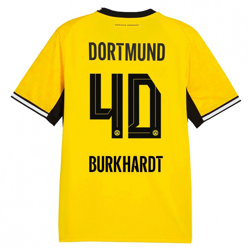 Danxen Heren Till Burkhardt #40 Geel Zwart Wit Thuisshirt Thuistenue 2026/27 T-Shirt