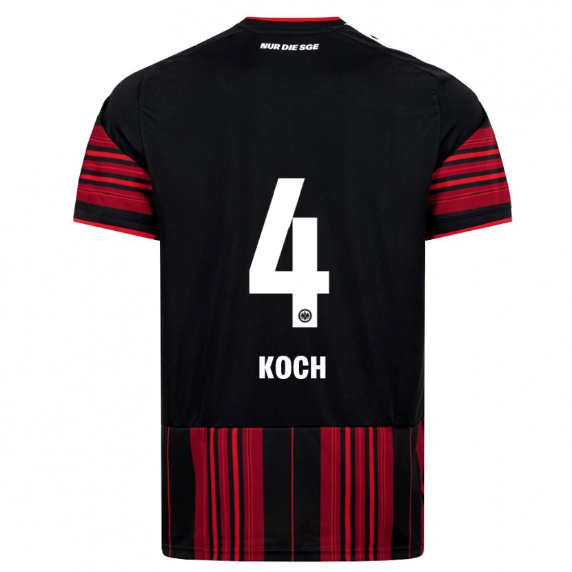 Danxen Heren Robin Koch #4 Zwart Rood Wit Thuisshirt Thuistenue 2026/27 T-Shirt