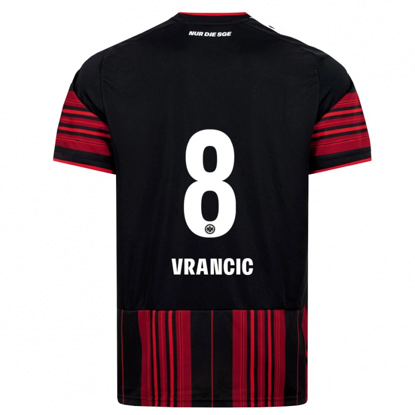 Danxen Heren Mario Vrancic #8 Zwart Rood Wit Thuisshirt Thuistenue 2026/27 T-Shirt