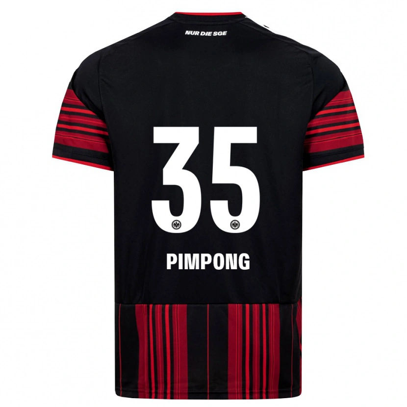 Danxen Heren Malik Pimpong #35 Zwart Rood Wit Thuisshirt Thuistenue 2026/27 T-Shirt