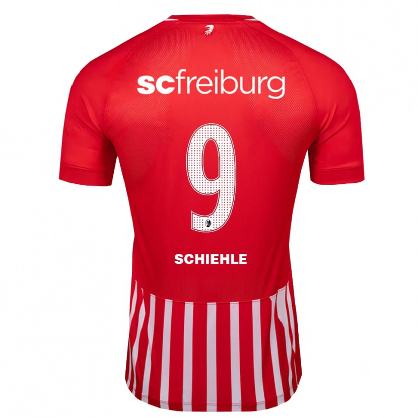 Danxen Heren Yanis Schiehle #9 Rood Wit Zwart Thuisshirt Thuistenue 2026/27 T-Shirt