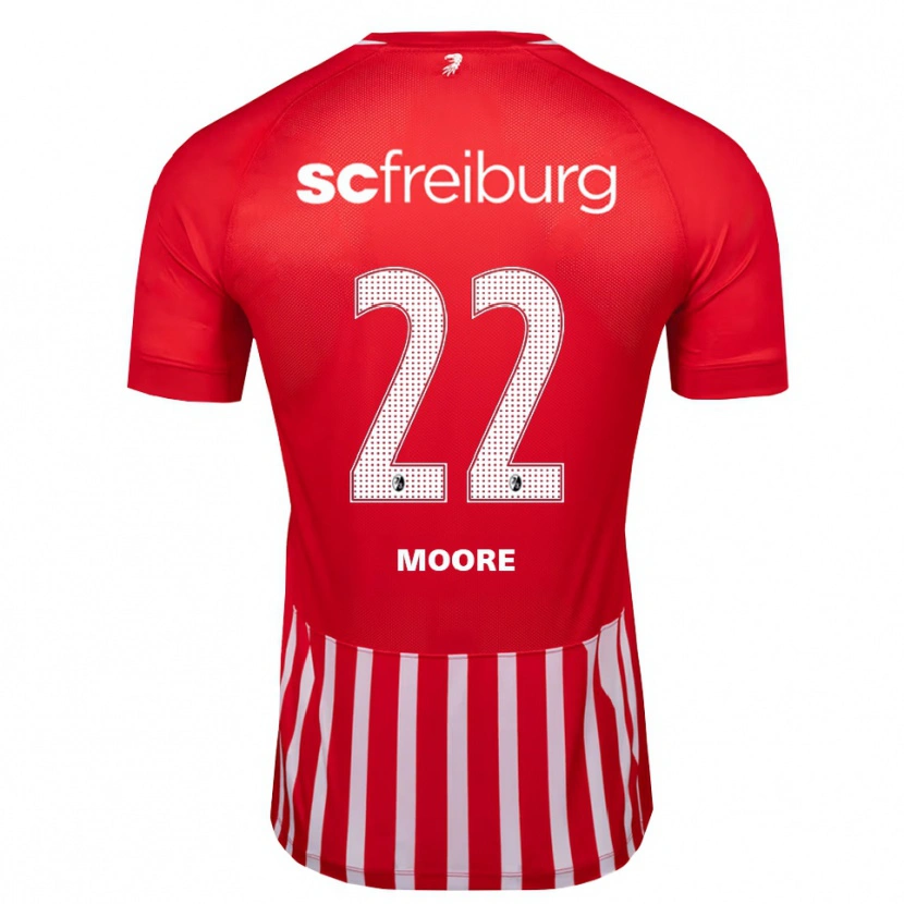 Danxen Heren Noah Moore #22 Rood Wit Zwart Thuisshirt Thuistenue 2026/27 T-Shirt