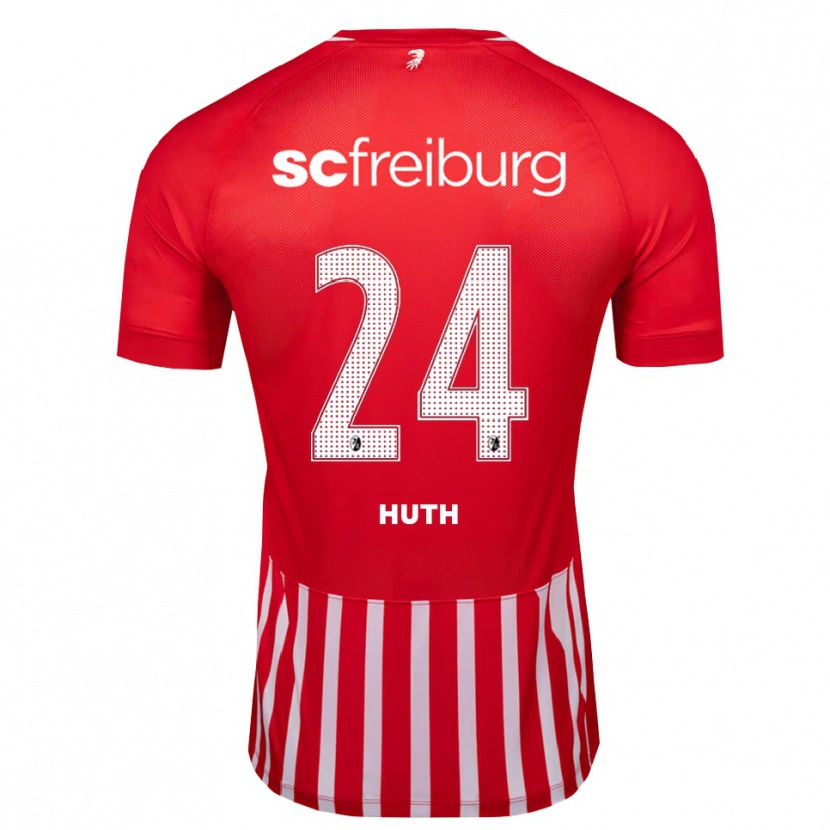 Danxen Heren Jannik Huth #24 Rood Wit Zwart Thuisshirt Thuistenue 2026/27 T-Shirt
