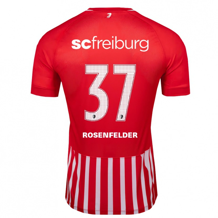 Danxen Heren Max Rosenfelder #37 Rood Wit Zwart Thuisshirt Thuistenue 2026/27 T-Shirt