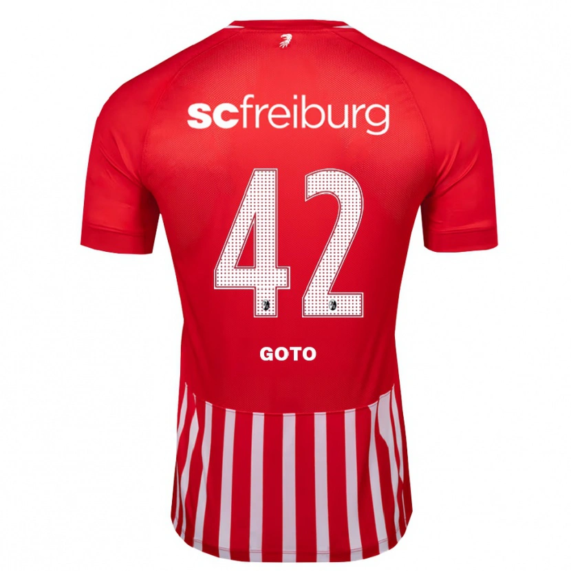 Danxen Heren Keisuke Goto #42 Rood Wit Zwart Thuisshirt Thuistenue 2026/27 T-Shirt