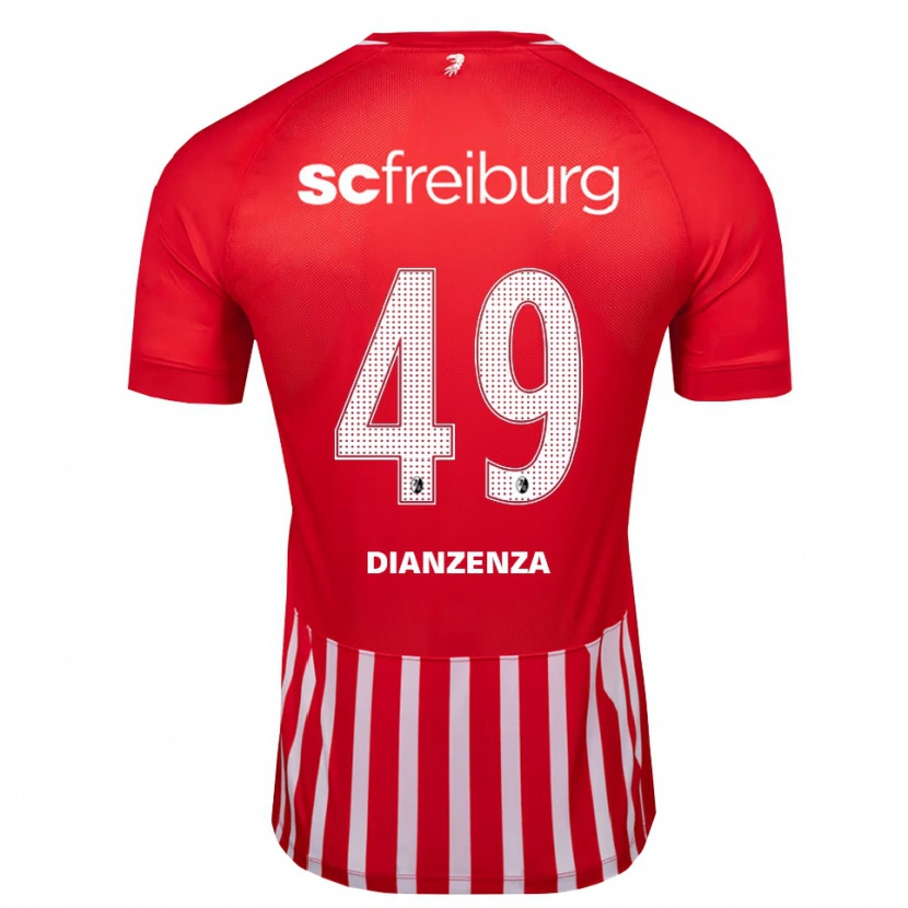 Danxen Heren Chrisdy Dianzenza #49 Rood Wit Zwart Thuisshirt Thuistenue 2026/27 T-Shirt