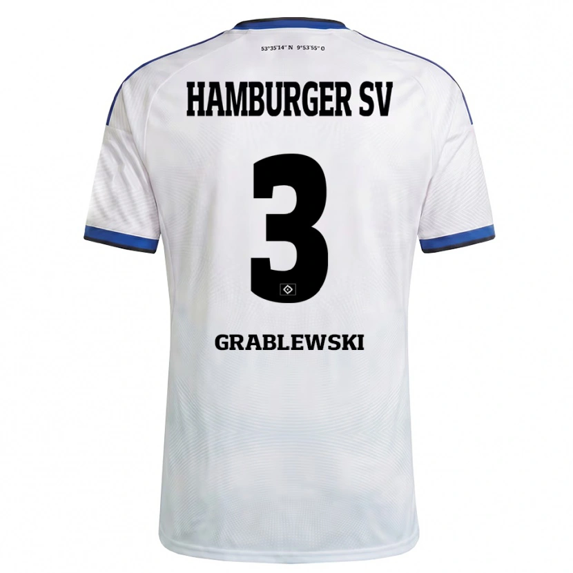 Danxen Heren Max Grablewski #3 Wit Zwart Blauw Thuisshirt Thuistenue 2026/27 T-Shirt