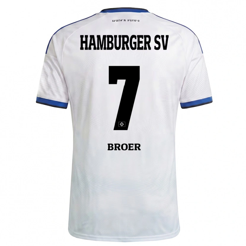 Danxen Heren Yannick Tim Bröer #7 Wit Zwart Blauw Thuisshirt Thuistenue 2026/27 T-Shirt