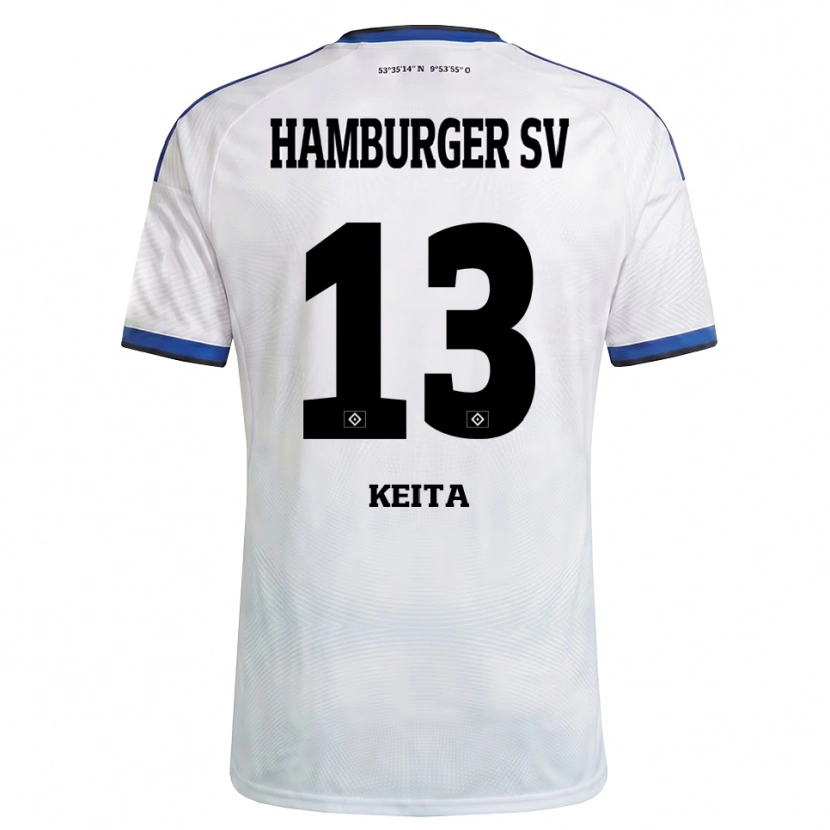 Danxen Heren Mory Keita #13 Wit Zwart Blauw Thuisshirt Thuistenue 2026/27 T-Shirt