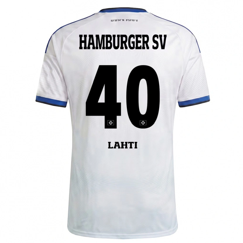 Danxen Heren Elias Lahti #40 Wit Zwart Blauw Thuisshirt Thuistenue 2026/27 T-Shirt