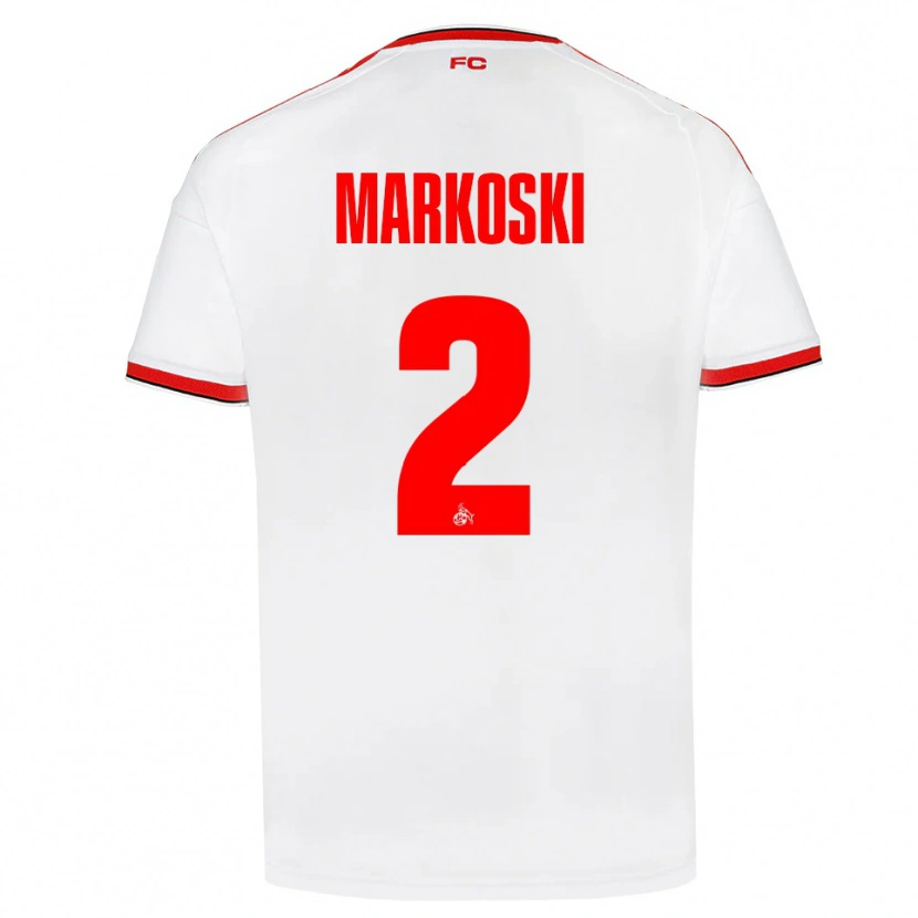 Danxen Heren Kristian Markoski #2 Wit Rood Zwart Thuisshirt Thuistenue 2026/27 T-Shirt