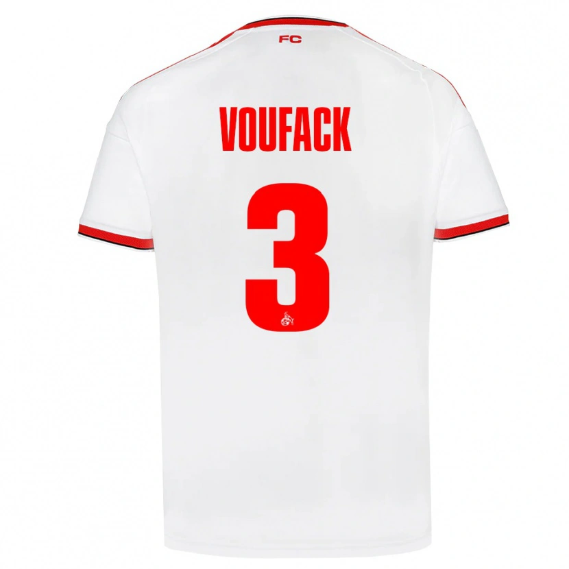 Danxen Heren Lionel Voufack #3 Wit Rood Zwart Thuisshirt Thuistenue 2026/27 T-Shirt
