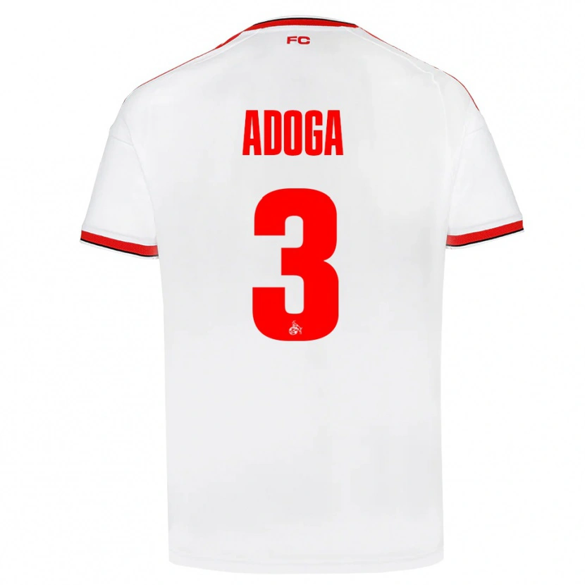 Danxen Heren Brian Adoga #3 Wit Rood Zwart Thuisshirt Thuistenue 2026/27 T-Shirt