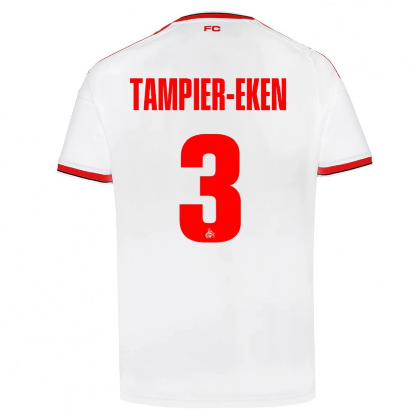 Danxen Heren Pierre Tampier-Eken #3 Wit Rood Zwart Thuisshirt Thuistenue 2026/27 T-Shirt