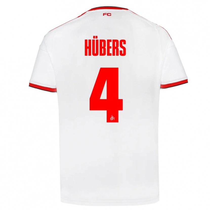 Danxen Heren Timo Hübers #4 Wit Rood Zwart Thuisshirt Thuistenue 2026/27 T-Shirt