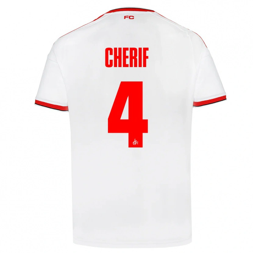 Danxen Heren Hamed Cherif #4 Wit Rood Zwart Thuisshirt Thuistenue 2026/27 T-Shirt
