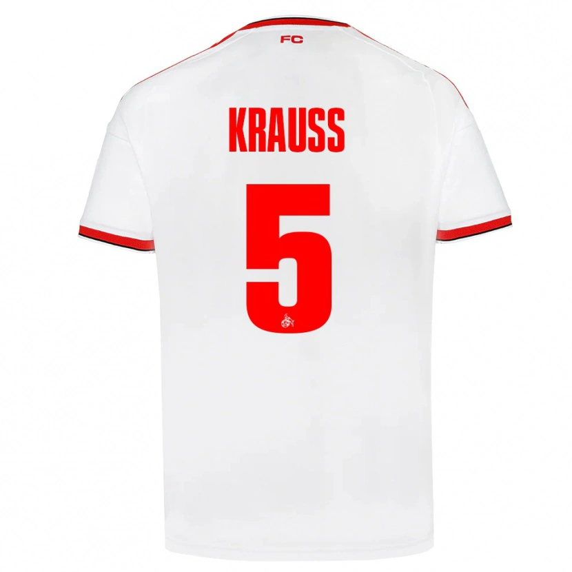 Danxen Heren Tom Krauß #5 Wit Rood Zwart Thuisshirt Thuistenue 2026/27 T-Shirt