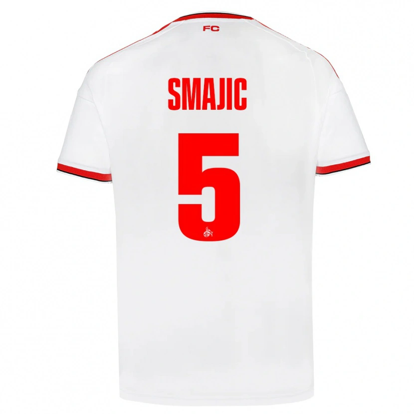 Danxen Heren Rijad Smajic #5 Wit Rood Zwart Thuisshirt Thuistenue 2026/27 T-Shirt
