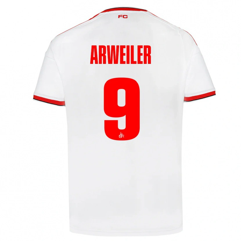 Danxen Heren Jonas Arweiler #9 Wit Rood Zwart Thuisshirt Thuistenue 2026/27 T-Shirt