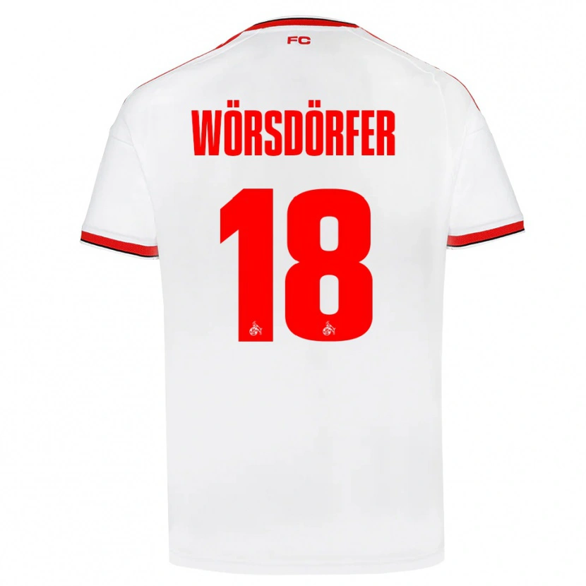 Danxen Heren Len Wörsdörfer #18 Wit Rood Zwart Thuisshirt Thuistenue 2026/27 T-Shirt