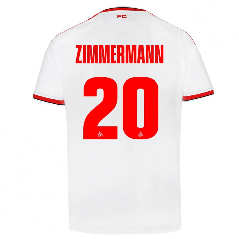 Danxen Heren Nick Zimmermann #20 Wit Rood Zwart Thuisshirt Thuistenue 2026/27 T-Shirt