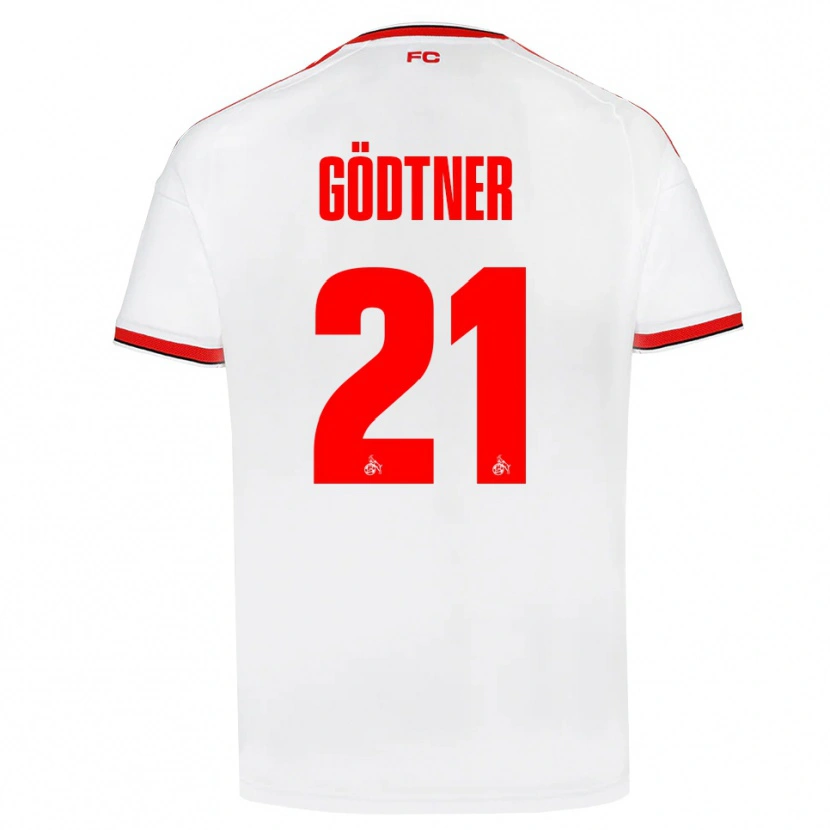 Danxen Heren Matteo Gödtner #21 Wit Rood Zwart Thuisshirt Thuistenue 2026/27 T-Shirt