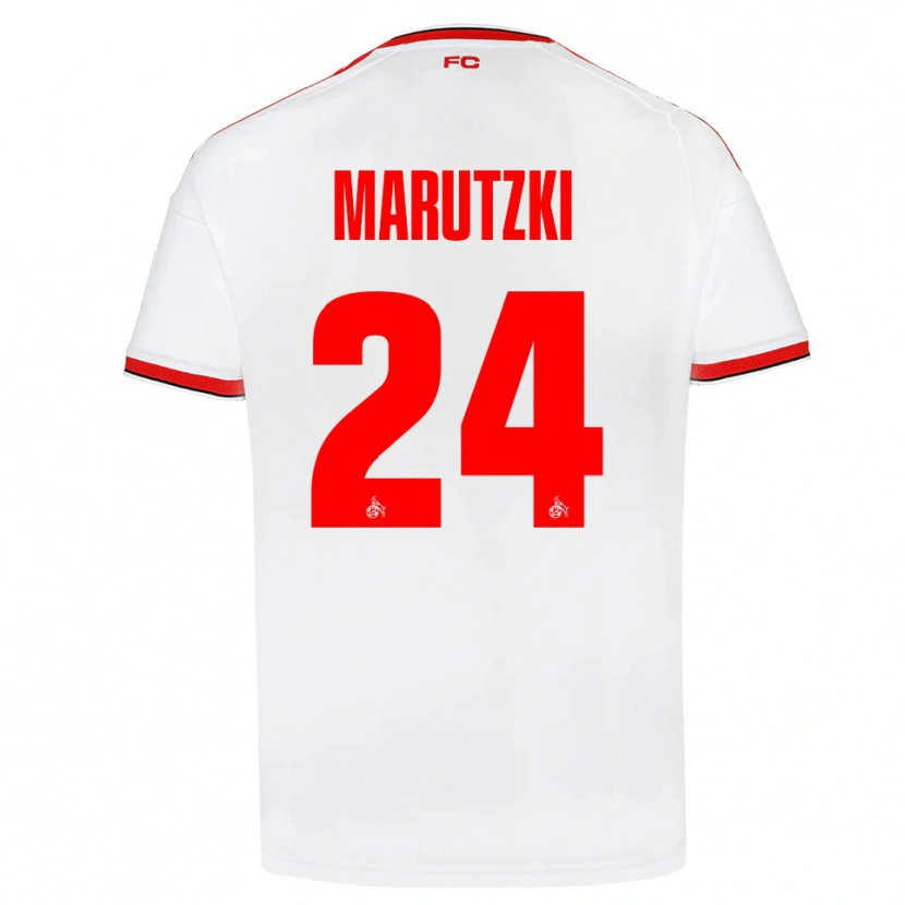 Danxen Heren Mikolaj Marutzki #24 Wit Rood Zwart Thuisshirt Thuistenue 2026/27 T-Shirt