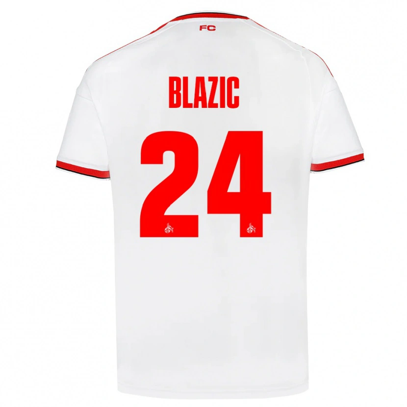 Danxen Heren Alessandro Blazic #24 Wit Rood Zwart Thuisshirt Thuistenue 2026/27 T-Shirt