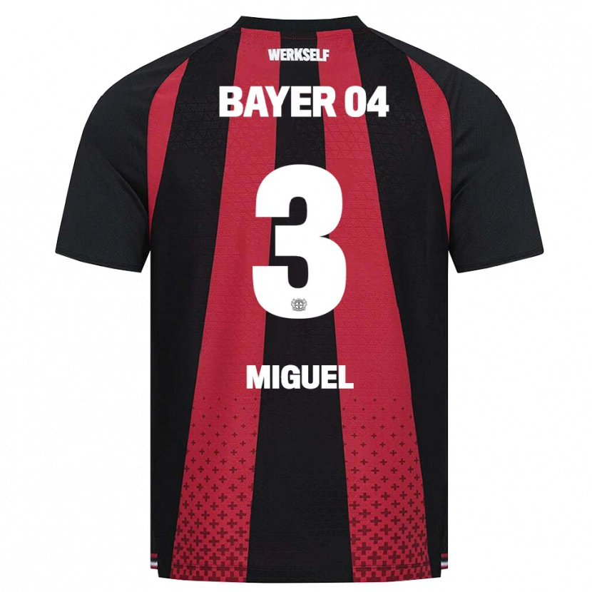 Danxen Heren Miguel Gutiérrez #3 Zwart Wit Rood Thuisshirt Thuistenue 2026/27 T-Shirt
