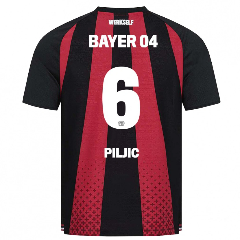 Danxen Heren Katharina Piljic #6 Zwart Wit Rood Thuisshirt Thuistenue 2026/27 T-Shirt
