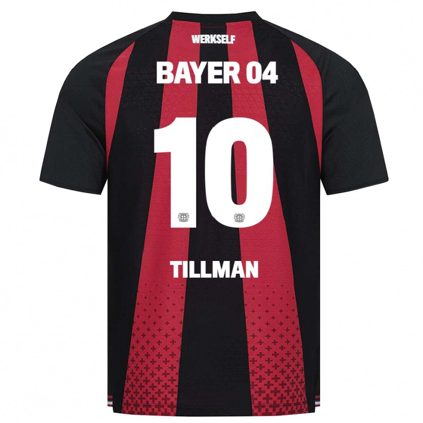 Danxen Heren Malik Tillman #10 Zwart Wit Rood Thuisshirt Thuistenue 2026/27 T-Shirt