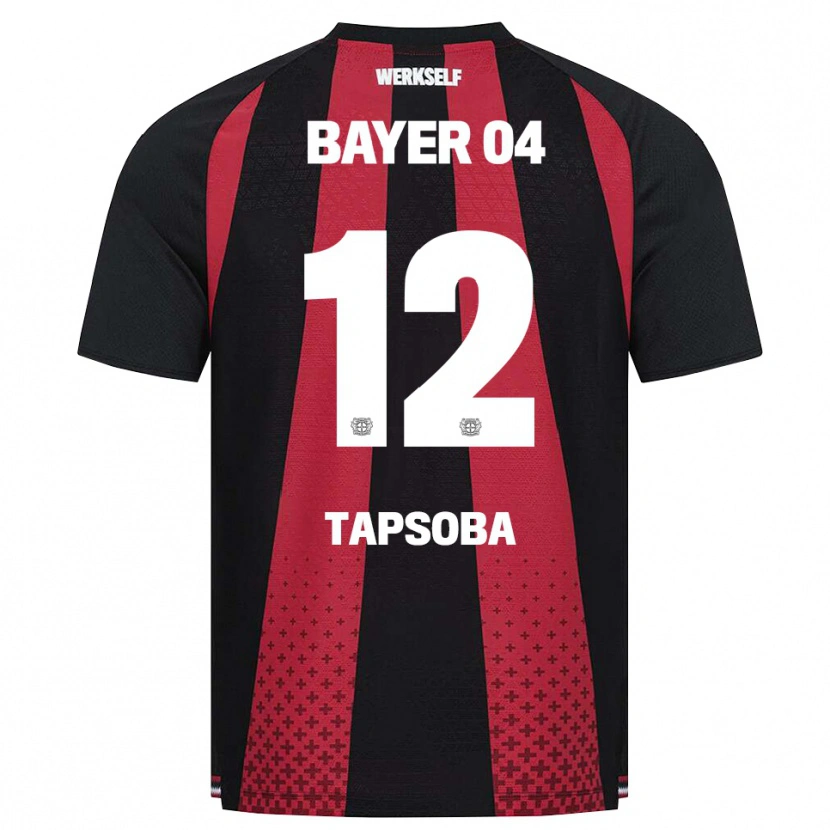 Danxen Heren Edmond Tapsoba #12 Zwart Wit Rood Thuisshirt Thuistenue 2026/27 T-Shirt