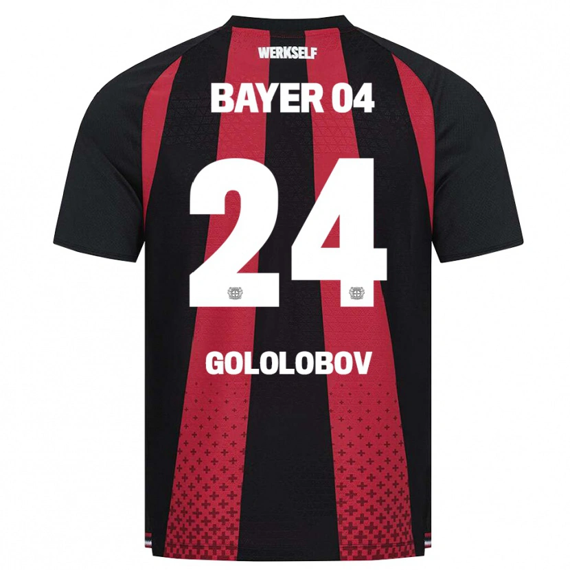 Danxen Heren Maksym Gololobov #24 Zwart Wit Rood Thuisshirt Thuistenue 2026/27 T-Shirt