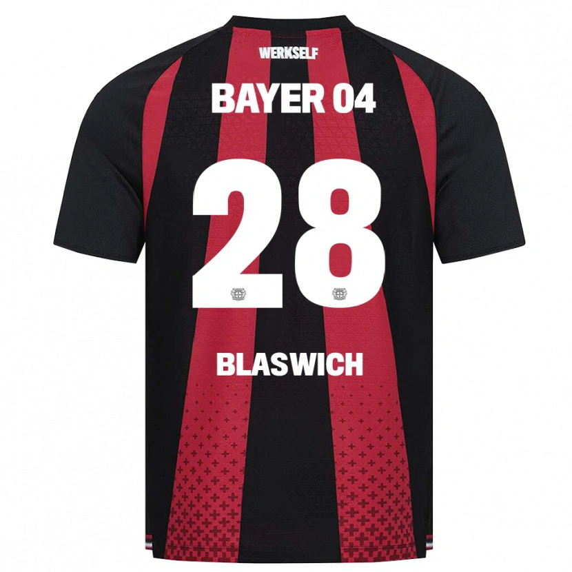 Danxen Heren Janis Blaswich #28 Zwart Wit Rood Thuisshirt Thuistenue 2026/27 T-Shirt